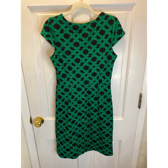 Green Retro Fitted Work Wear Professional Olivia Matthew Dress 8 - Picture 5 of 6